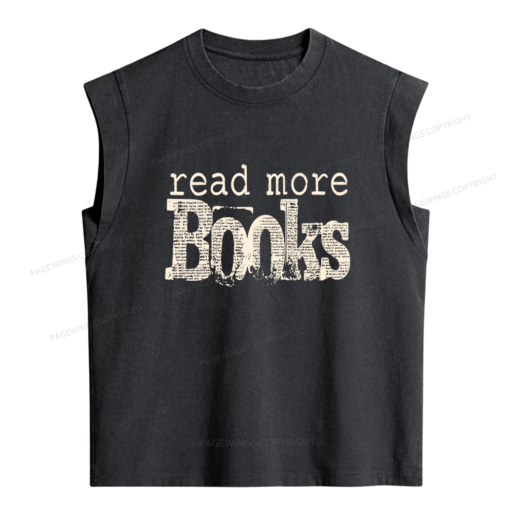 Pagewings Read More Books Women's Washed Tank Top