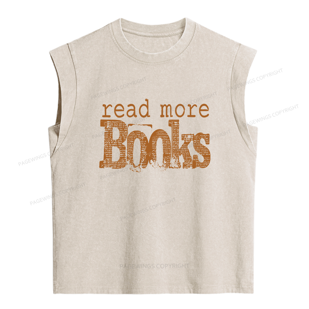 Pagewings Read More Books Women's Washed Tank Top