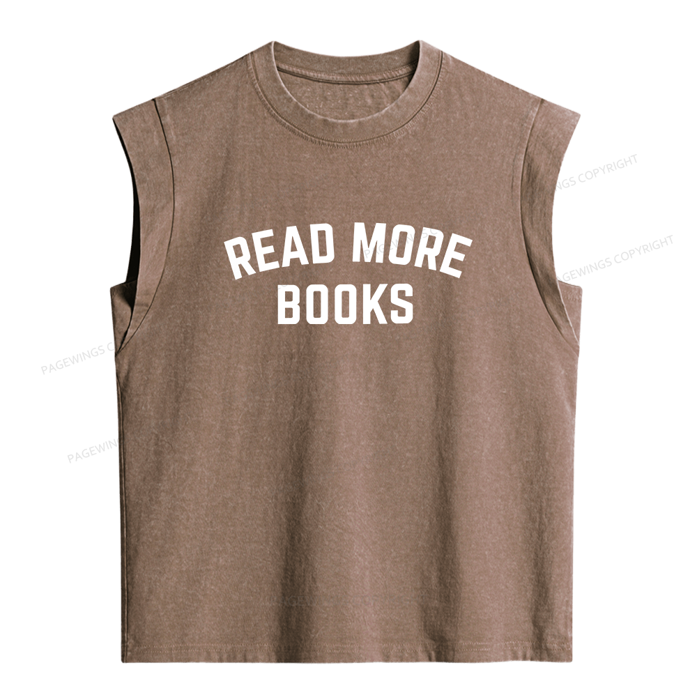 Pagewings Read More Books Women's Washed Tank Top