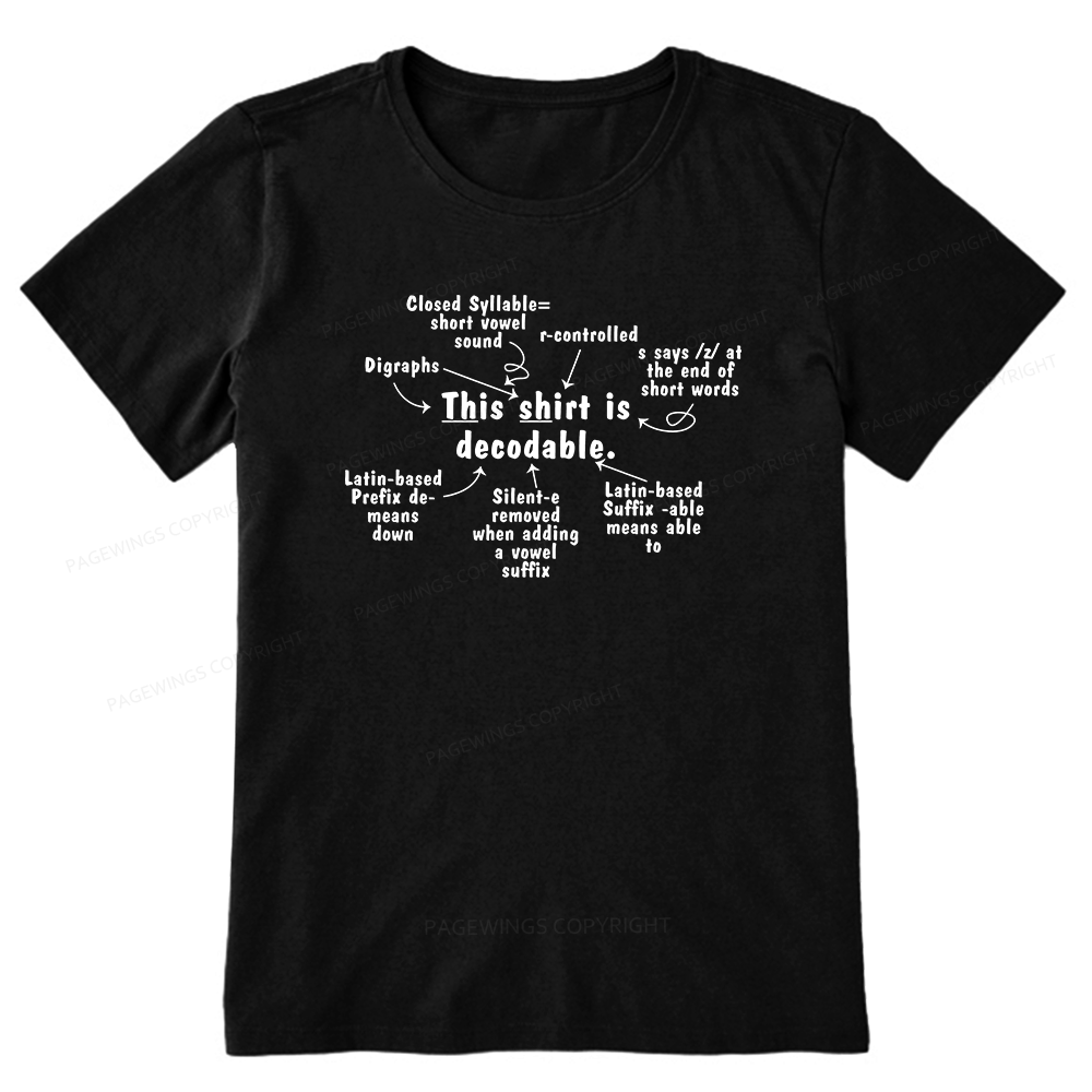Pagewing This Shirt Is Decodable16123 Bookish Unisex Classic T-shirt
