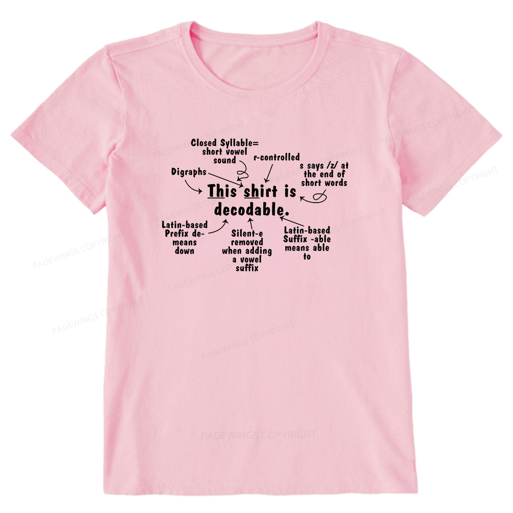 Pagewing This Shirt Is Decodable16123 Bookish Unisex Classic T-shirt