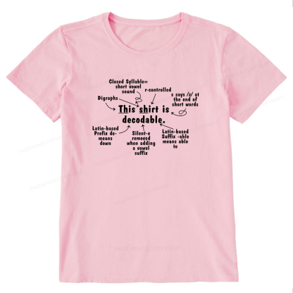 Pagewing This Shirt Is Decodable16123 Bookish Unisex Classic T-shirt