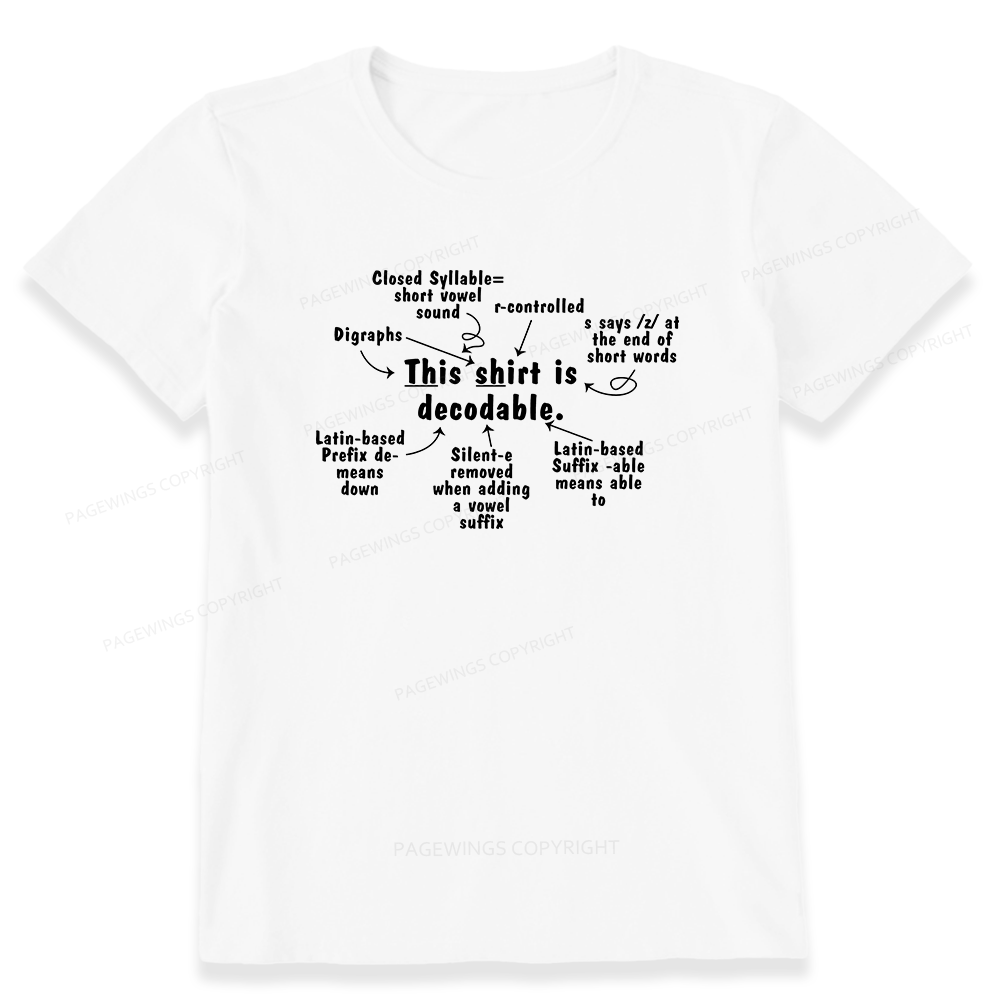 Pagewing This Shirt Is Decodable16123 Bookish Unisex Classic T-shirt