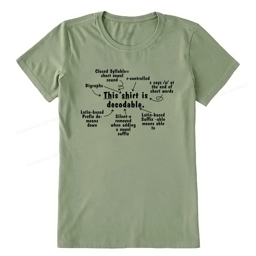 Pagewing This Shirt Is Decodable16123 Bookish Unisex Classic T-shirt