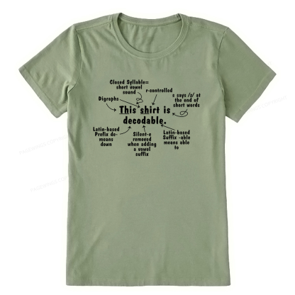 Pagewing This Shirt Is Decodable16123 Bookish Unisex Classic T-shirt