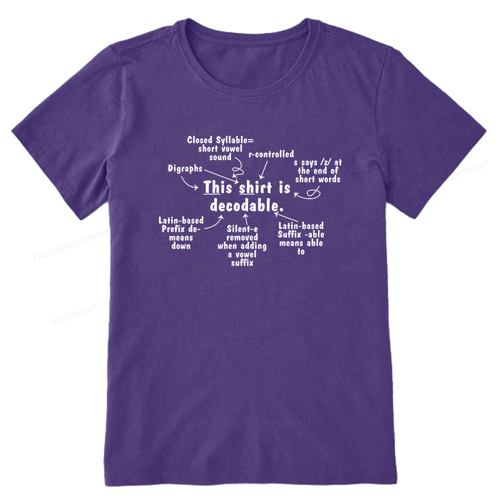 Pagewing This Shirt Is Decodable16123 Bookish Unisex Classic T-shirt