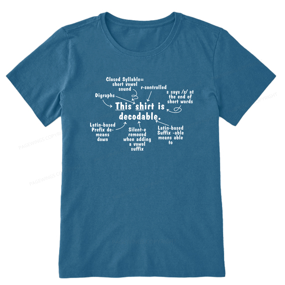 Pagewing This Shirt Is Decodable16123 Bookish Unisex Classic T-shirt