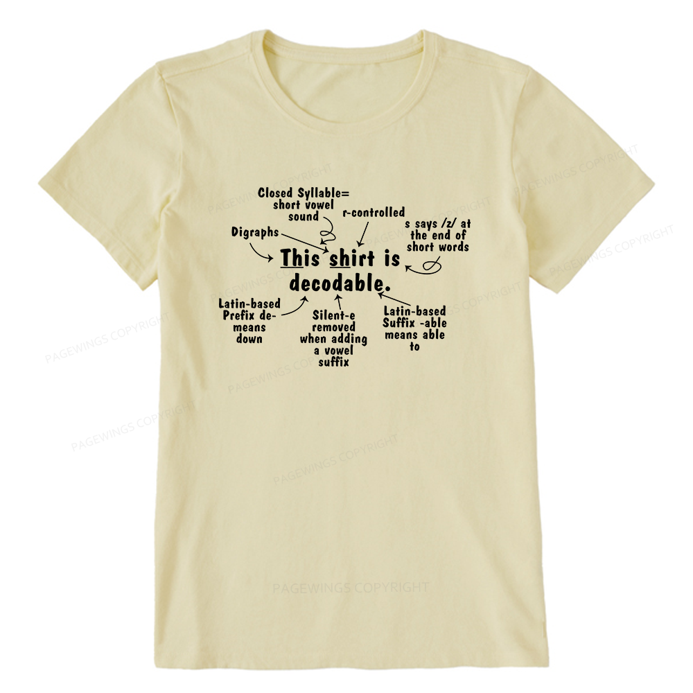 Pagewing This Shirt Is Decodable16123 Bookish Unisex Classic T-shirt