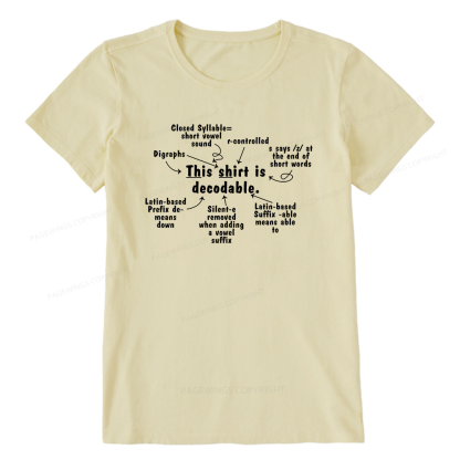 Pagewing This Shirt Is Decodable16123 Bookish Unisex Classic T-shirt