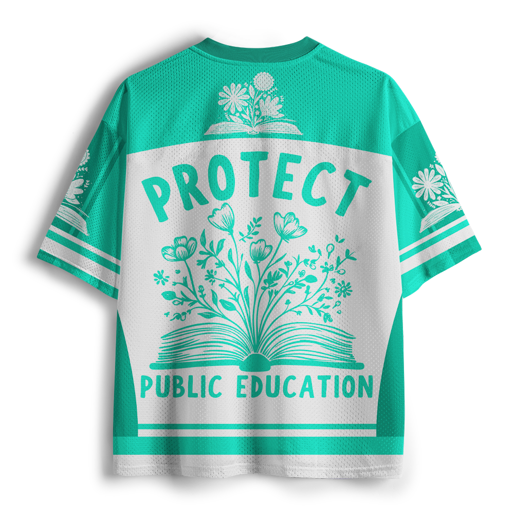 Pagewings Protect Public Education Unisex Mesh Jersey