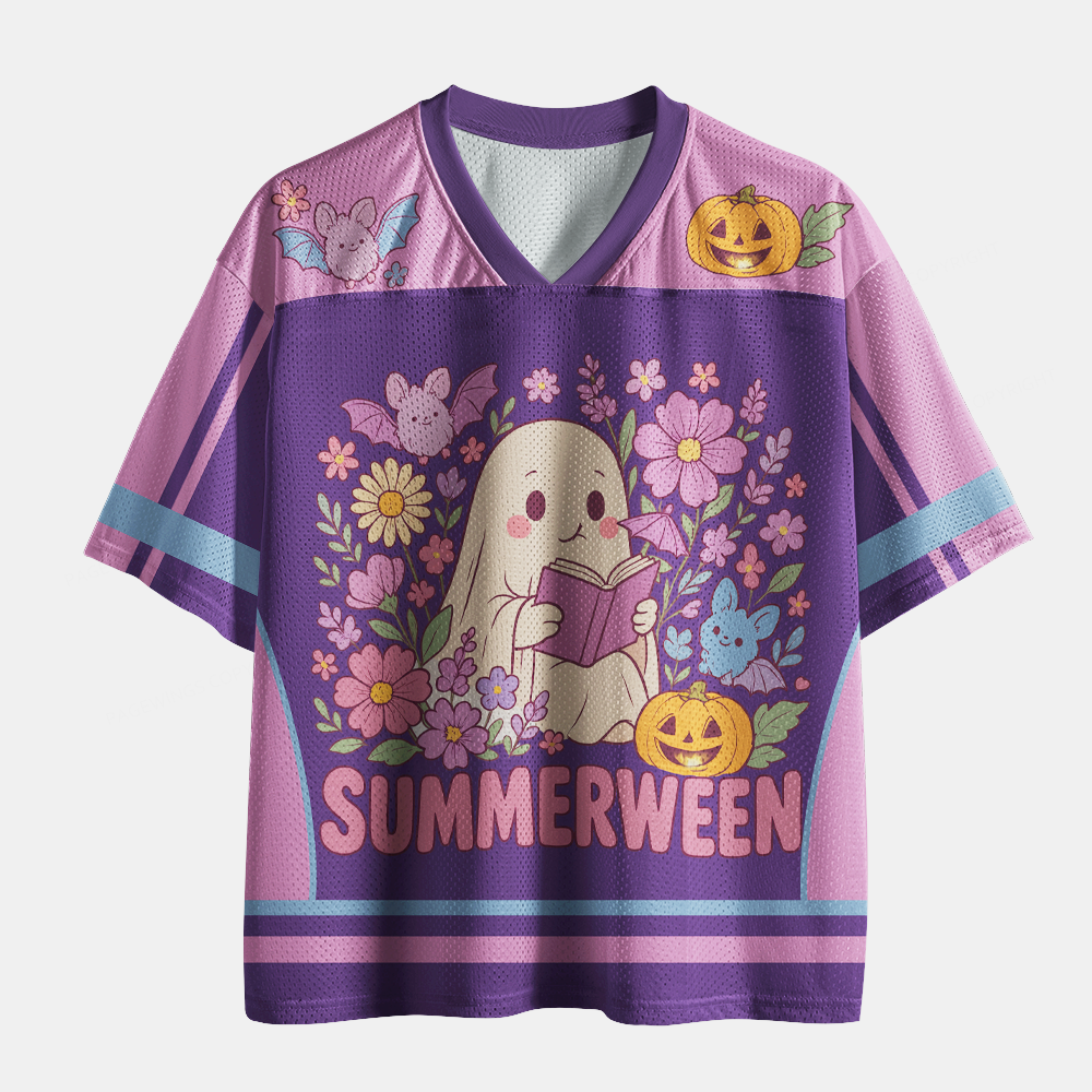 Pagewings Ghost Summerween Unisex Mesh Jersey