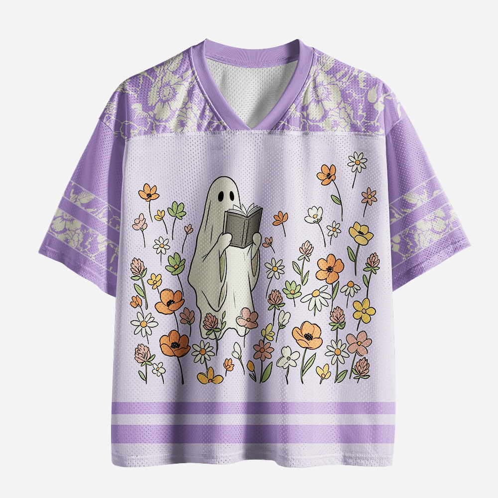 Pagewings Ghost Reading Unisex Mesh Jersey