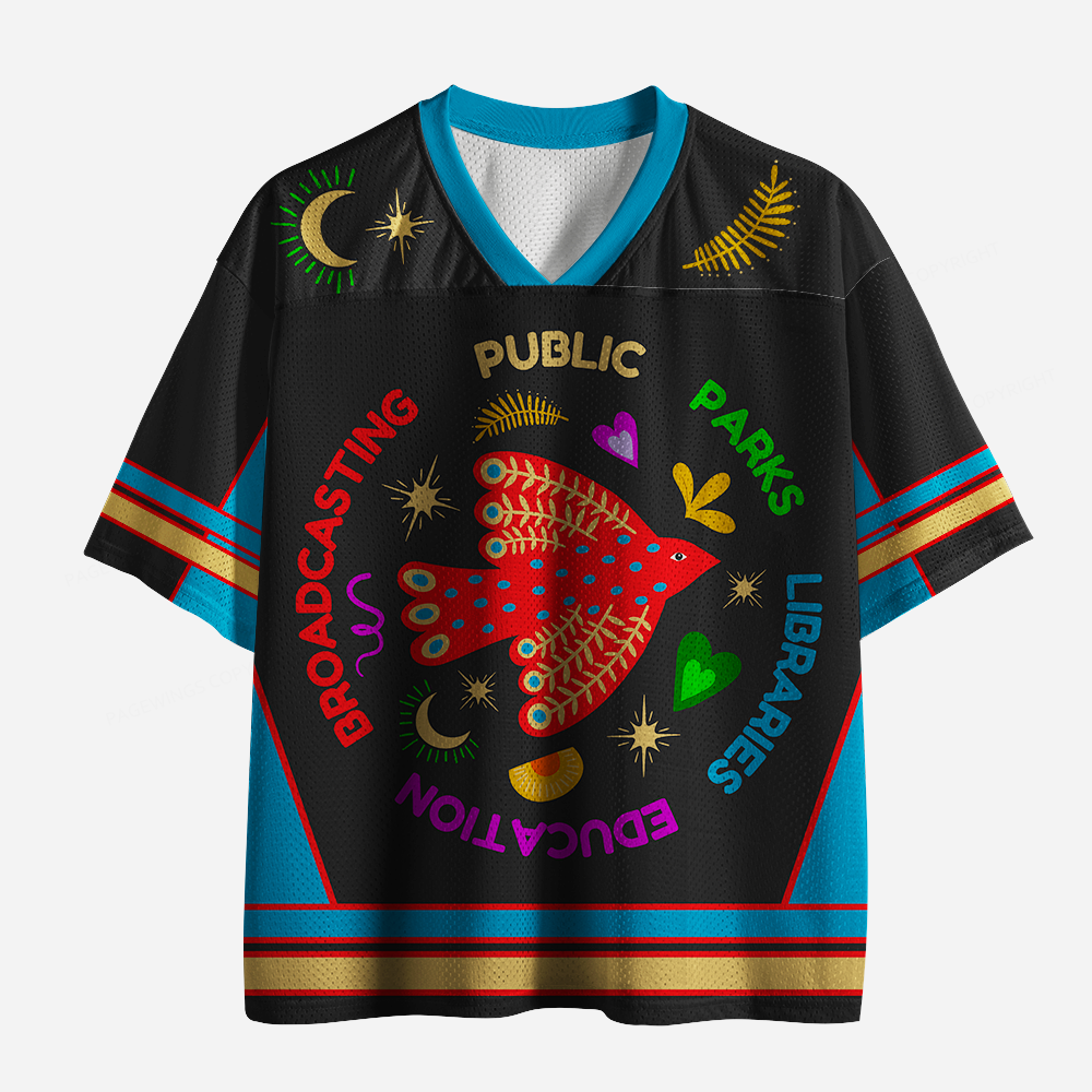 Pagewings Public Library Unisex Mesh Jersey