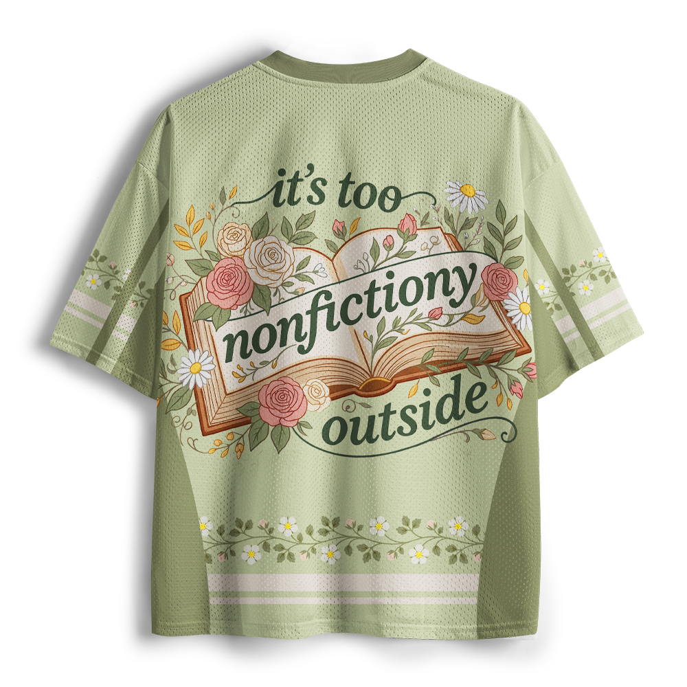 Pagewings Too Nonfictiony Outside Unisex Mesh Jersey