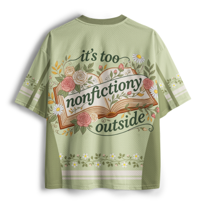 Pagewings Too Nonfictiony Outside Unisex Mesh Jersey