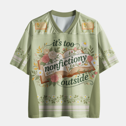 Pagewings Too Nonfictiony Outside Unisex Mesh Jersey