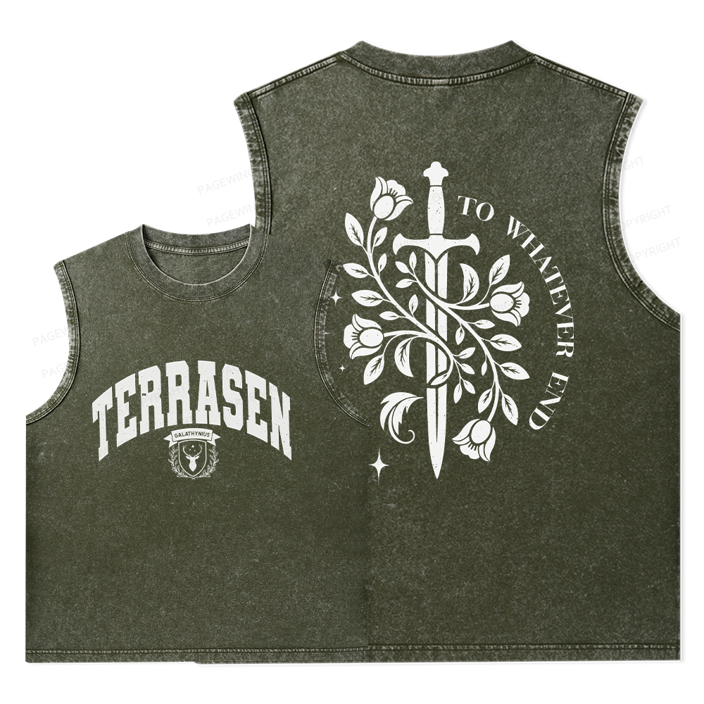 Pagewings Fantasy Novel Lovers16137 Bookish Unisex Washed Tank Top