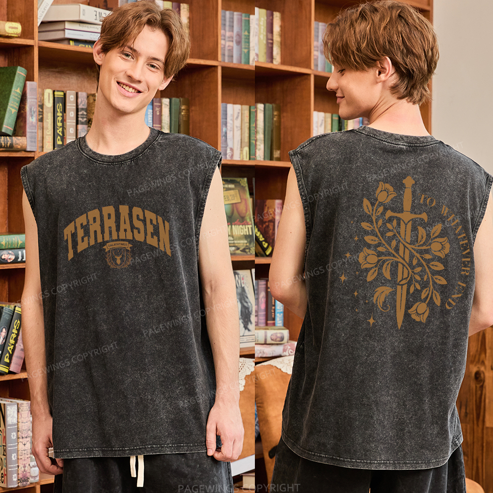 Pagewings Fantasy Novel Lovers16137 Bookish Unisex Washed Tank Top