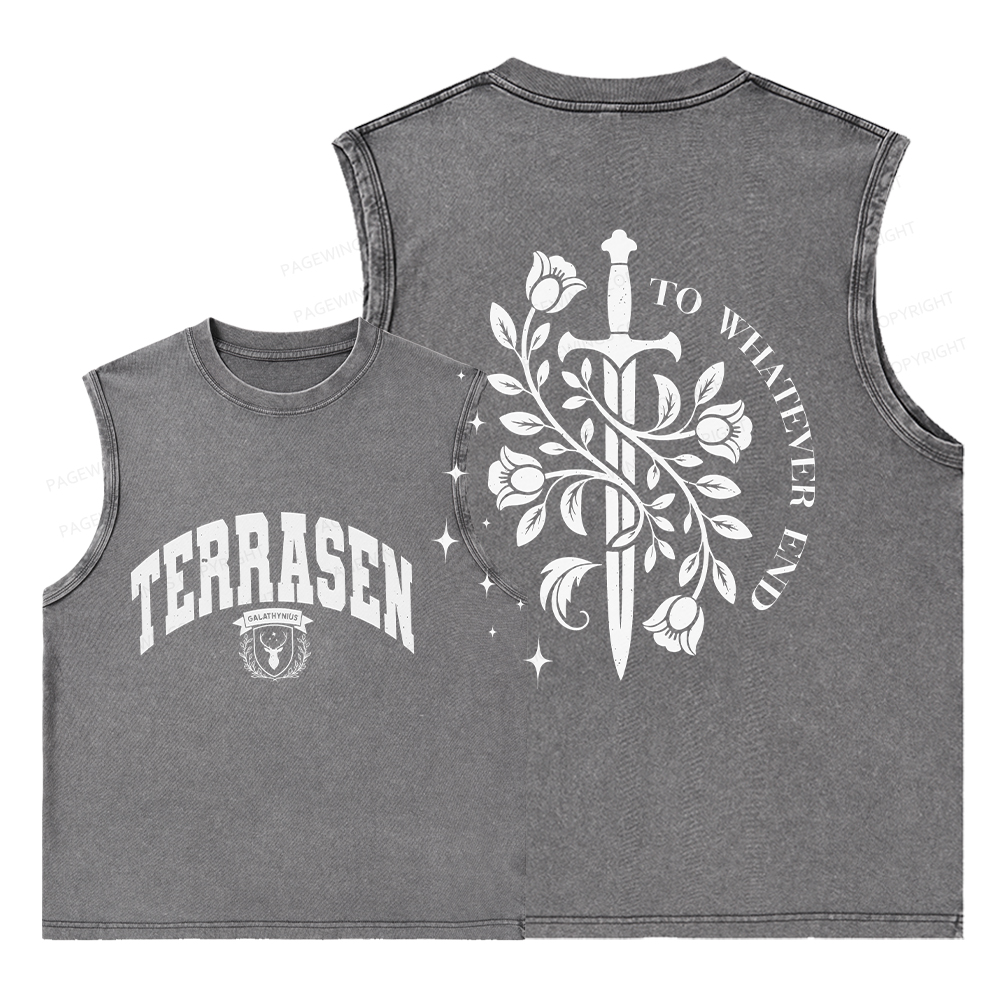 Pagewings Fantasy Novel Lovers16137 Bookish Unisex Washed Tank Top