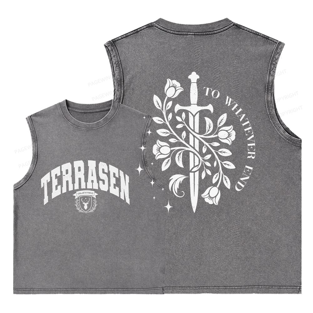 Pagewings Fantasy Novel Lovers16137 Bookish Unisex Washed Tank Top