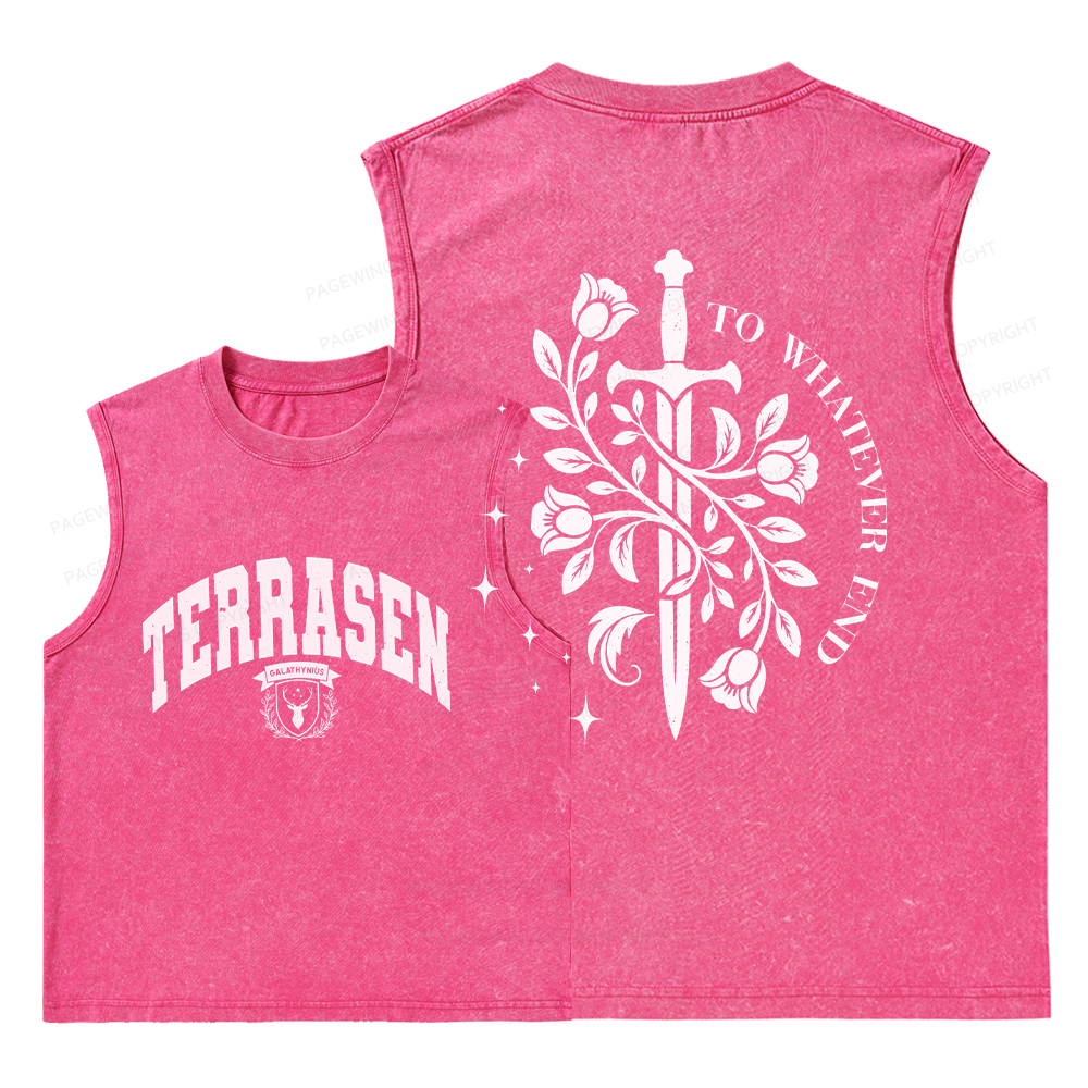 Pagewings Fantasy Novel Lovers16137 Bookish Unisex Washed Tank Top