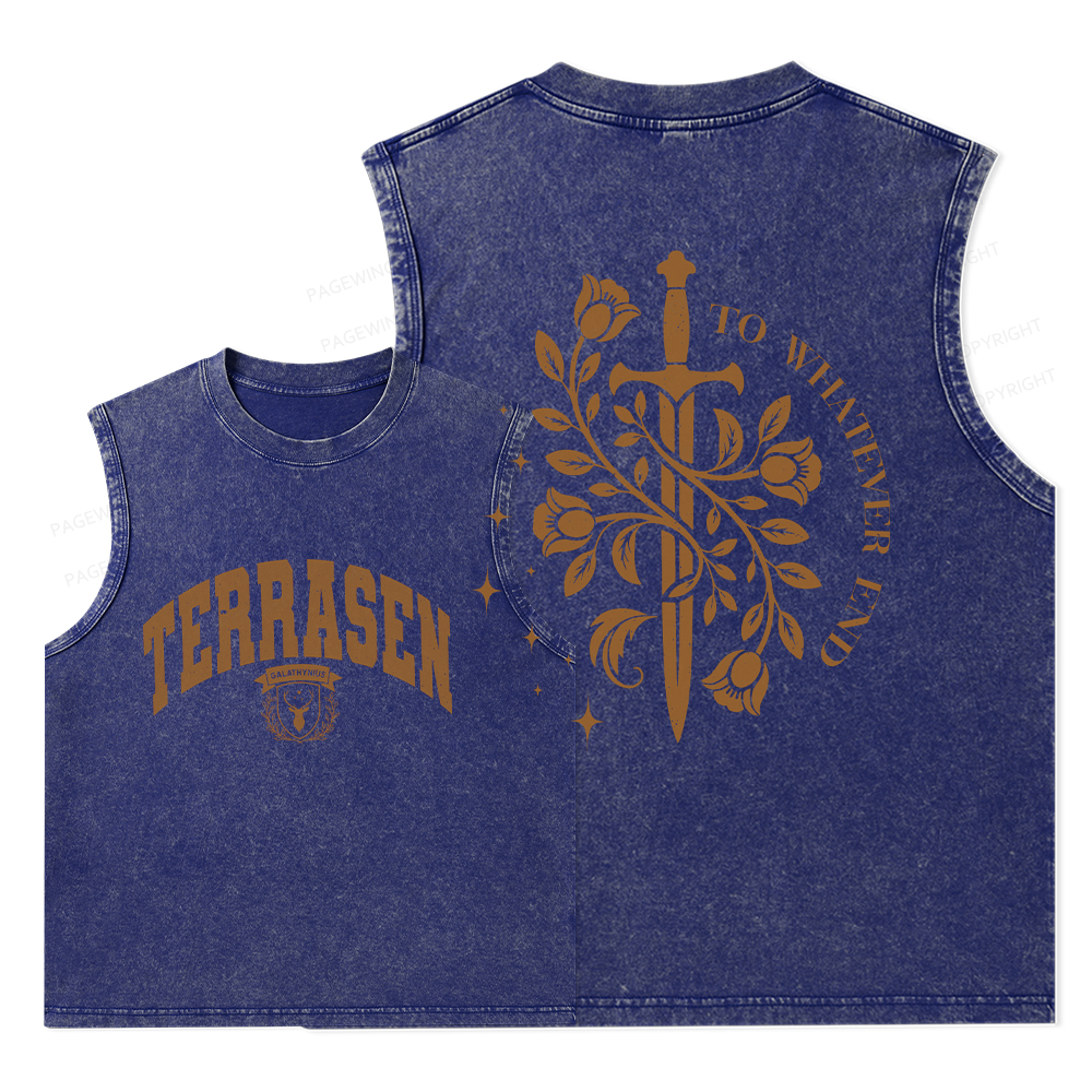 Pagewings Fantasy Novel Lovers16137 Bookish Unisex Washed Tank Top
