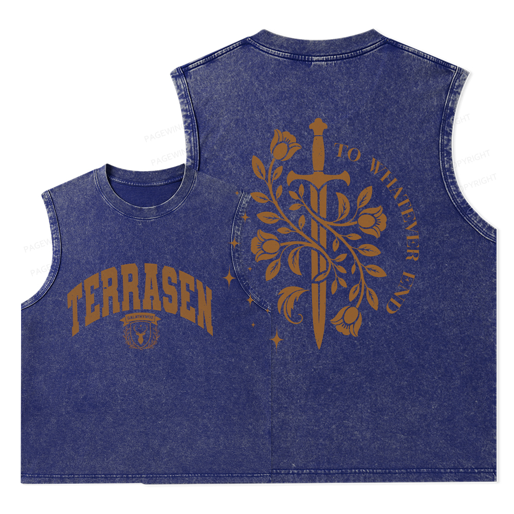 Pagewings Fantasy Novel Lovers16137 Bookish Unisex Washed Tank Top