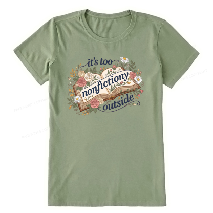 Pagewing Too Nonfictiony Outside16148 Bookish Unisex Classic T-shirt