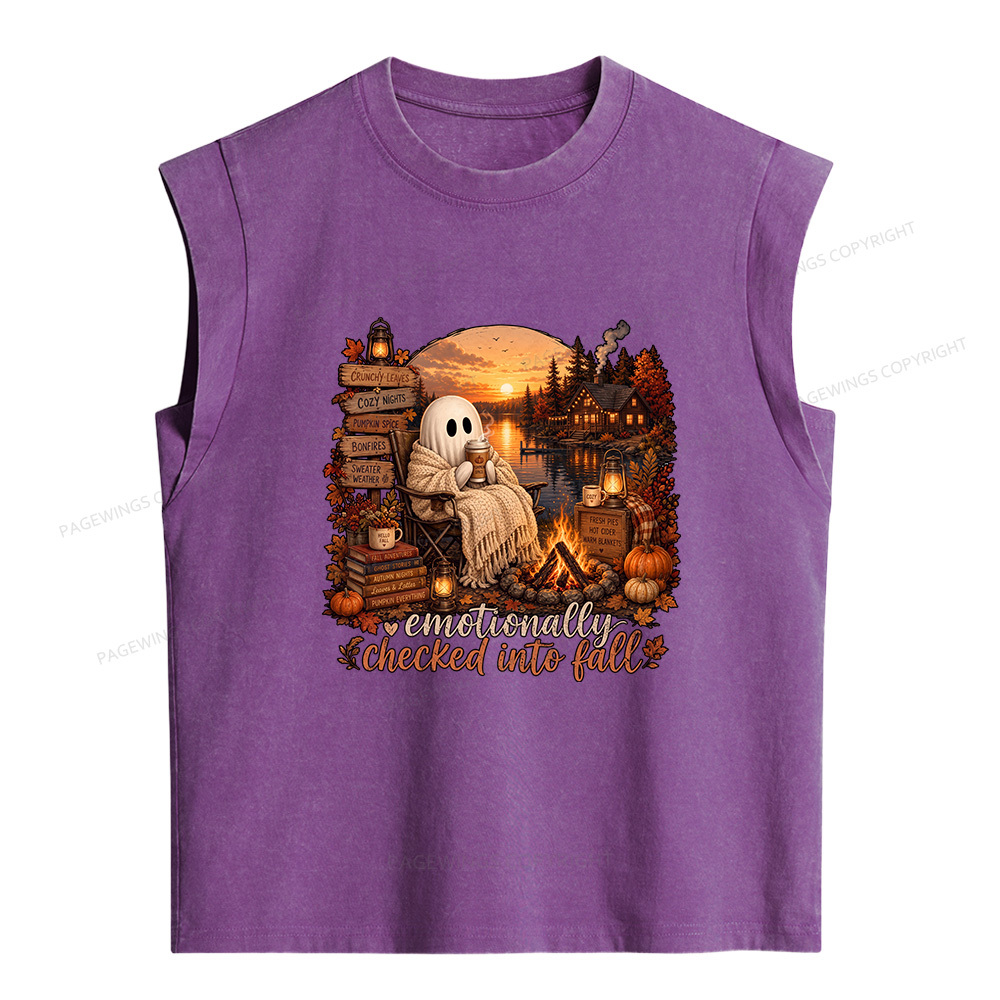 Pagewings Mentally I am Here Women's Washed Tank Top