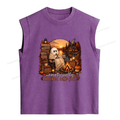 Pagewings Mentally I am Here Women's Washed Tank Top