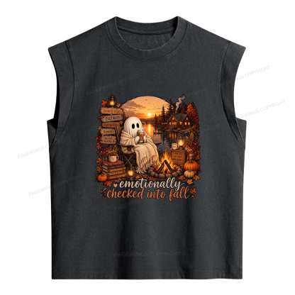 Pagewings Mentally I am Here Women's Washed Tank Top