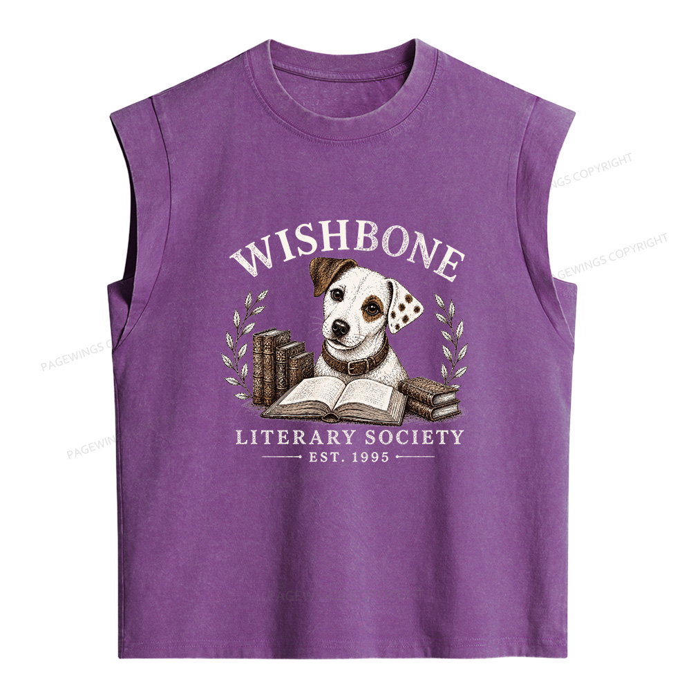 Pagewings Literary Society Women's Washed Tank Top