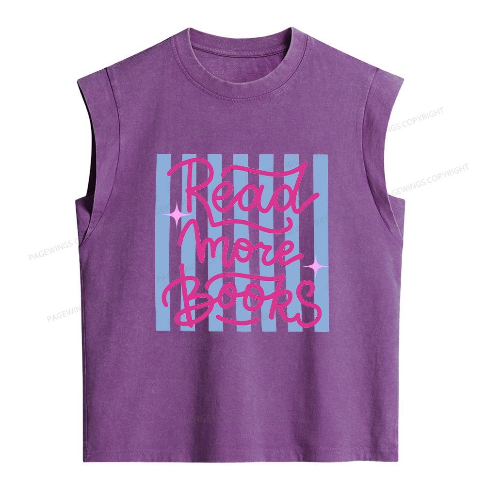 Pagewings Read More Books Women's Washed Tank Top