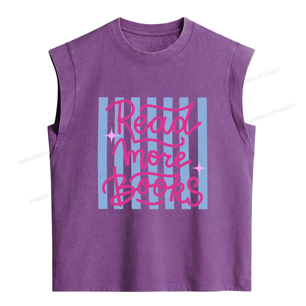 Pagewings Read More Books Women's Washed Tank Top