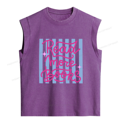 Pagewings Read More Books Women's Washed Tank Top