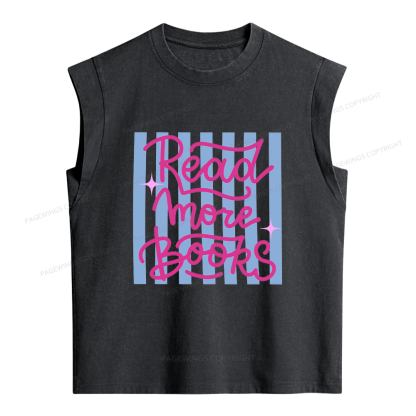 Pagewings Read More Books Women's Washed Tank Top
