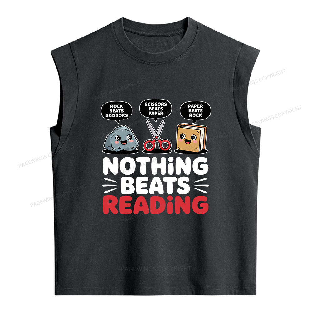 Pagewings Reading Teacher Women's Washed Tank Top