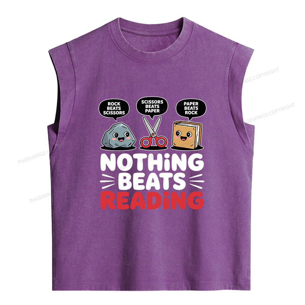 Pagewings Reading Teacher Women's Washed Tank Top