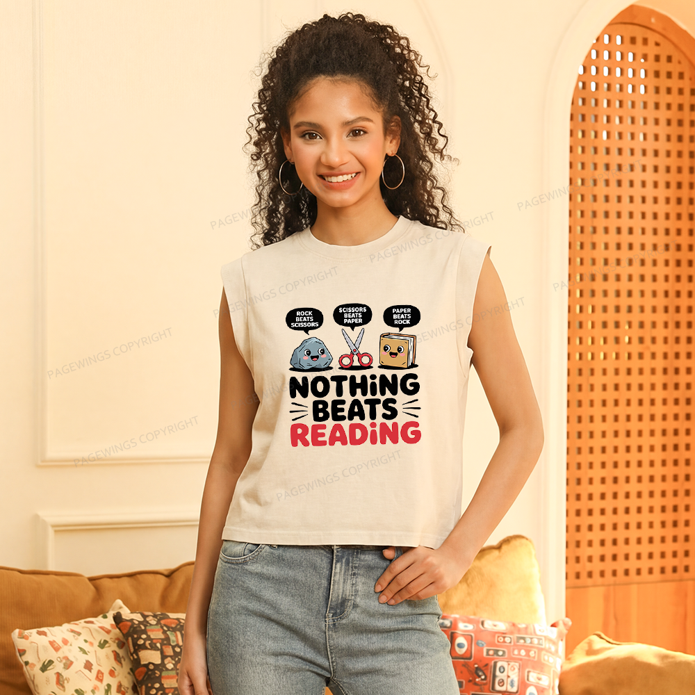 Pagewings Reading Teacher Women's Washed Tank Top