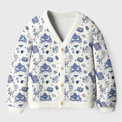 Pagewings Sci-Fi Book Lover Light Knit Unisex Cardigan Sweaters