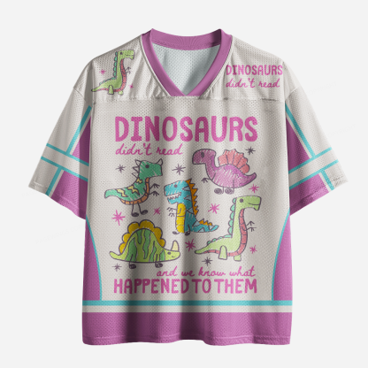 Pagewings Dinosaurs Didn’t Read  Unisex Mesh Jersey