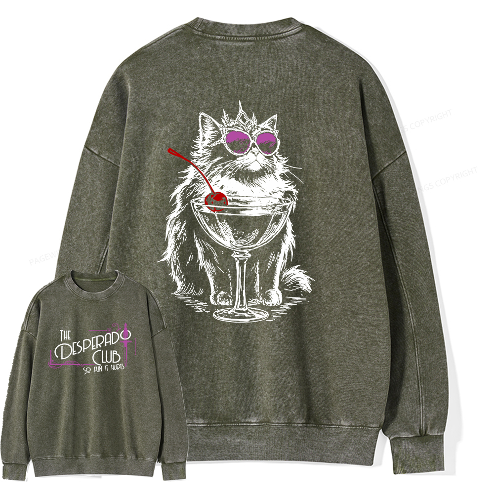 Pagewings Desperado Club15506 Read Unisex Washed Sweatshirt