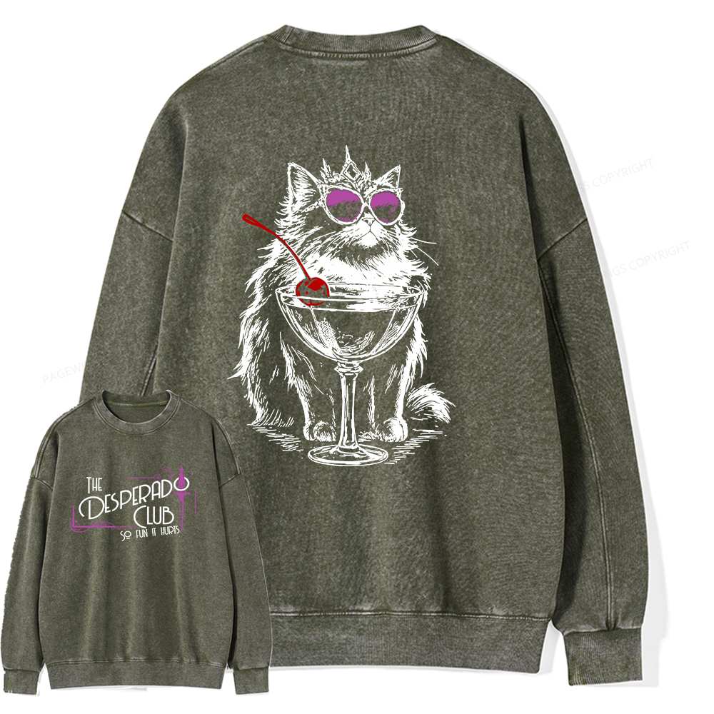 Pagewings Desperado Club15506 Read Unisex Washed Sweatshirt