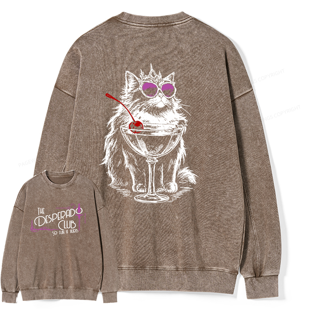 Pagewings Desperado Club15506 Read Unisex Washed Sweatshirt