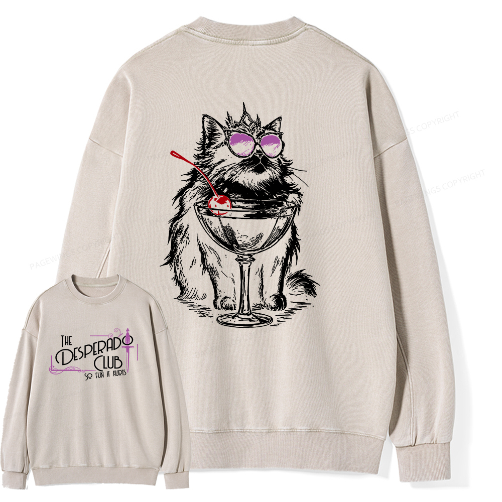 Pagewings Desperado Club15506 Read Unisex Washed Sweatshirt