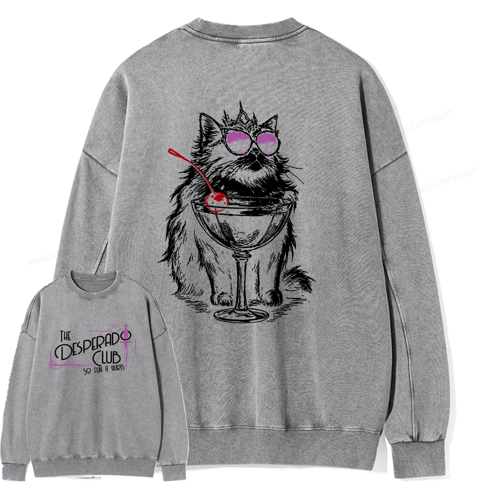 Pagewings Desperado Club15506 Read Unisex Washed Sweatshirt