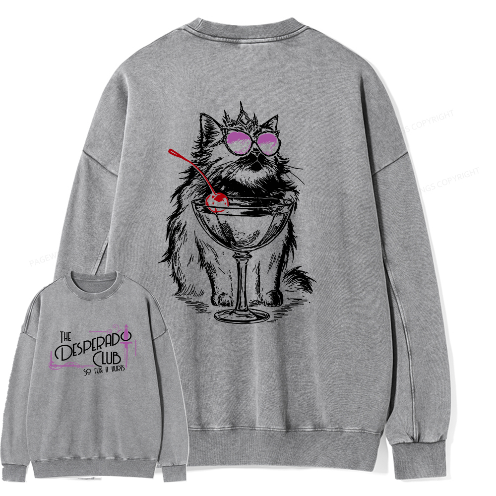 Pagewings Desperado Club15506 Read Unisex Washed Sweatshirt