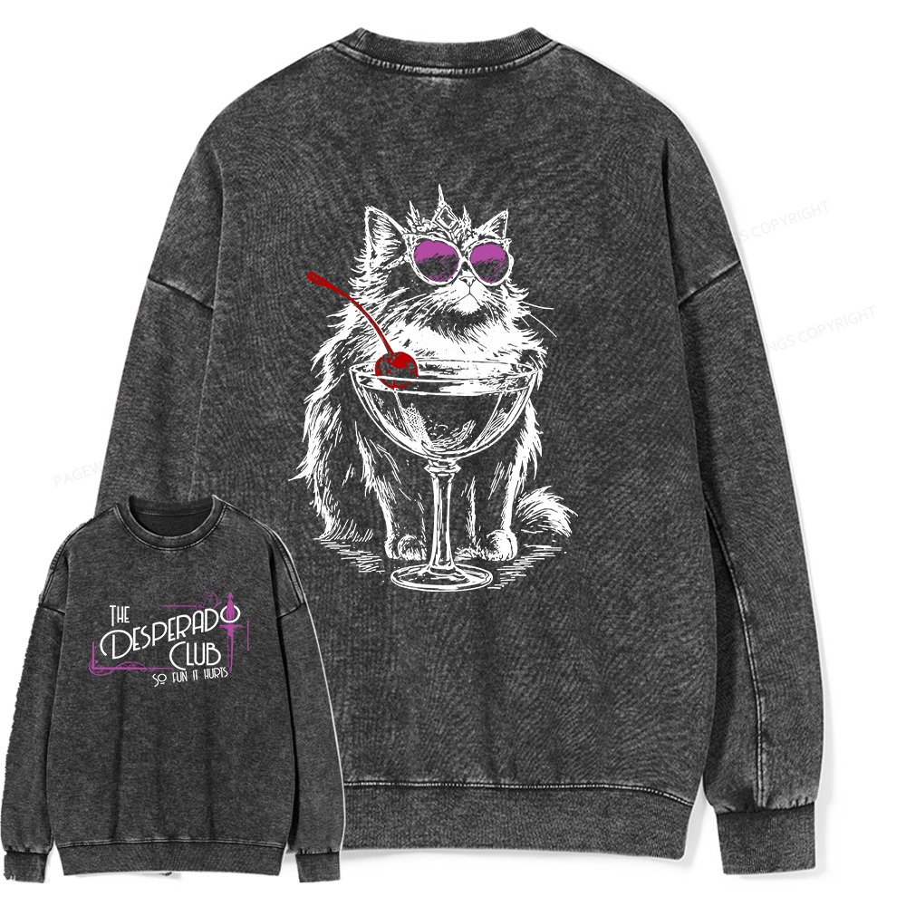 Pagewings Desperado Club15506 Read Unisex Washed Sweatshirt