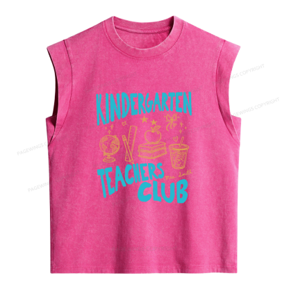 Pagewings Personalized Teachers Club Women's Washed Tank Top