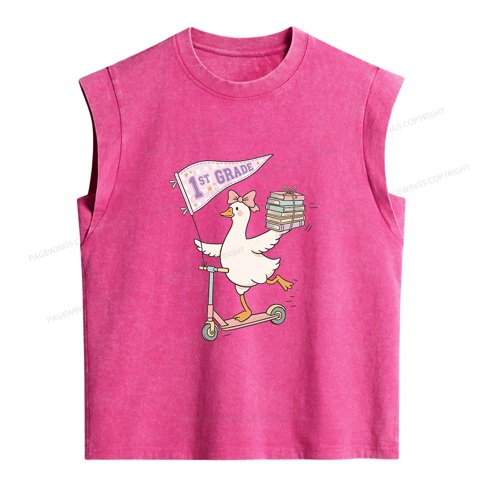 Pagewings Personalized Duck Goose Women's Washed Tank Top